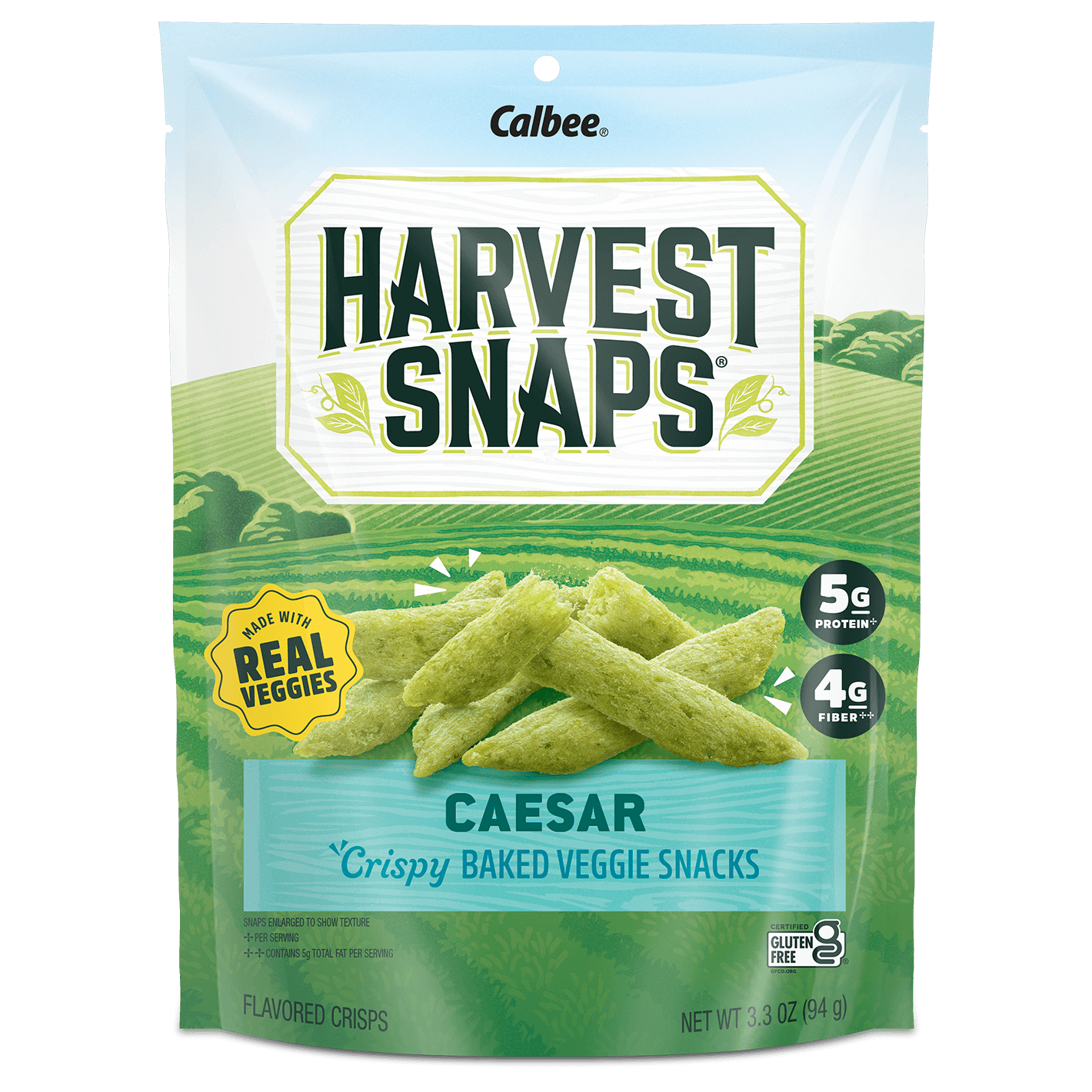 Harvest Snaps Snack Crisps Caesar 3.3 oz. Bag