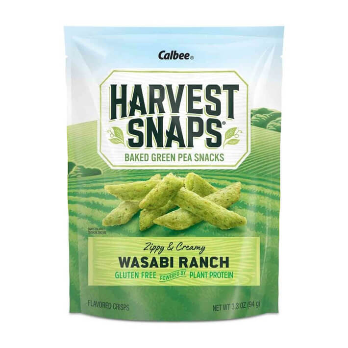 Harvest Snaps Snack Crisps Wasabi Ranch 3.3 oz. Bag