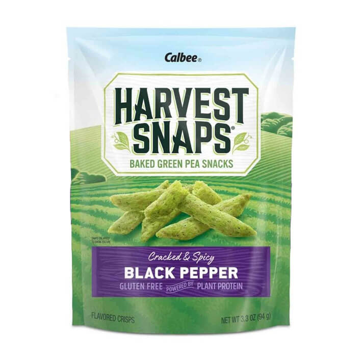 Harvest Snaps Snack Crisps Black Pepper 3.3 oz. Bag