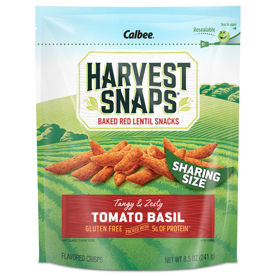Harvest Snaps Snack Crisps Tomato Basil 8.5 oz. Big Bag