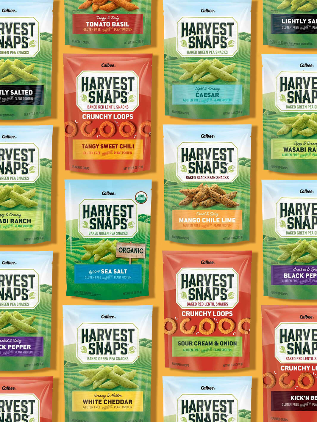 various Harvest snaps products