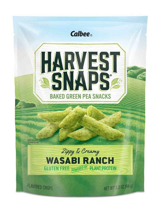 Harvest Snaps Snack Crisps Wasabi Ranch 3.3 oz. Bag