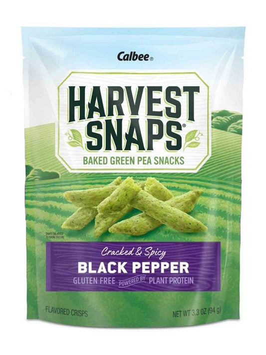 Harvest Snaps Snack Crisps Black Pepper 3.3 oz. Bag