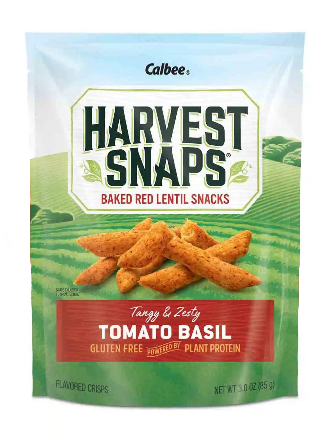 Harvest Snaps Snack Crisps Tomato Basil 3.0 oz. Bag