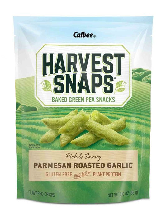 Harvest Snaps Snack Crisps Parmesan Roasted Garlic 3.0 oz. Bag