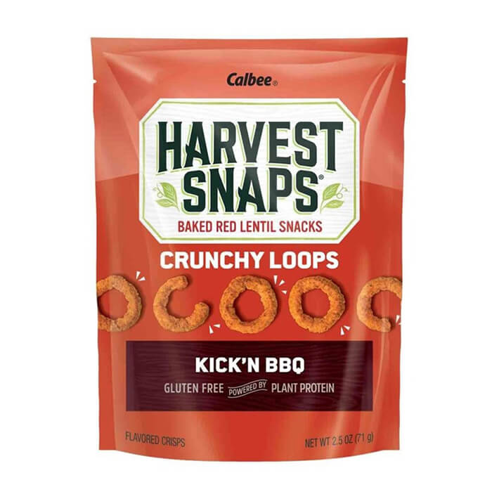 Harvest Snaps Crunchy Loops Kick’n BBQ 2.5 oz. Bag