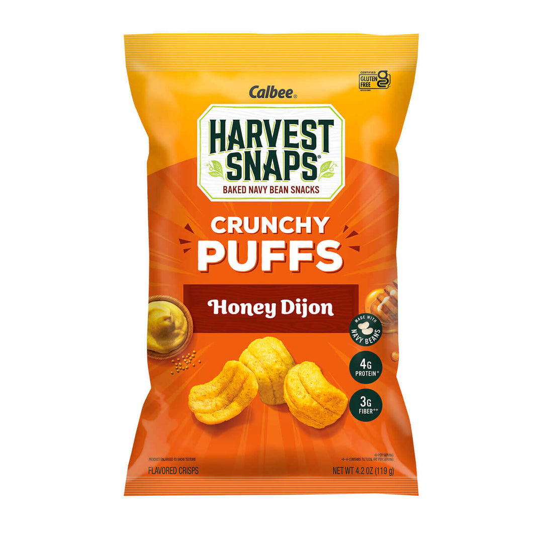 Harvest Snaps Crunchy Puffs Honey Dijon 4.2 oz. Bag