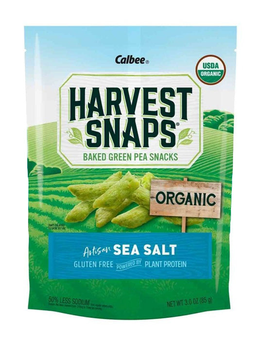 Harvest Snaps Organic Snack Crisps Sea Salt 3.0 oz. Bag
