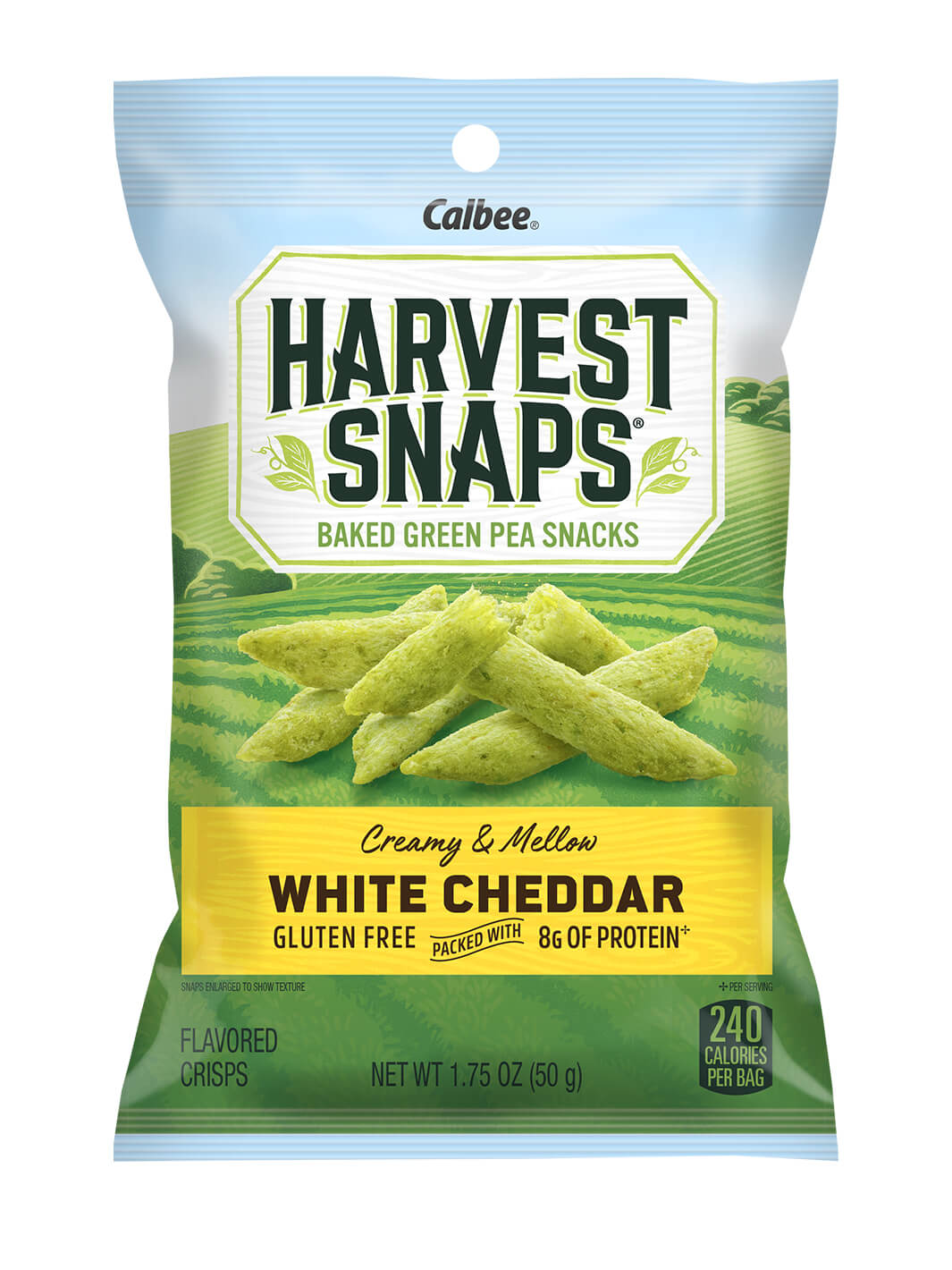 Harvest Snaps Snack Crisps White Cheddar 1.75oz Bag