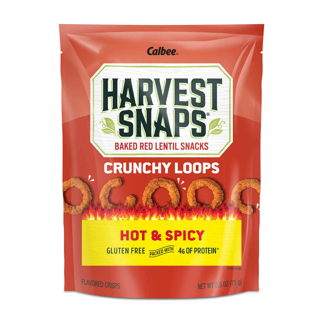 Harvest Snaps Crunchy Loops Hot & Spicy 2.5 oz. Bag