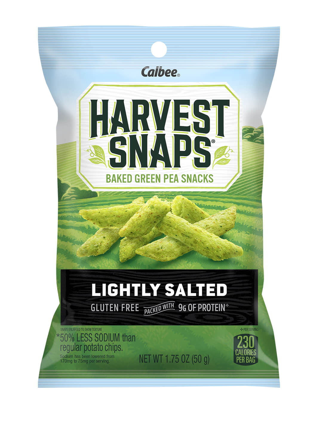 Harvest Snaps Snack Crisps Lightly Salted 1.75oz Bag