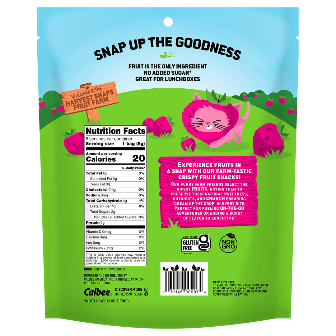 Harvest Snaps Kids Crispy Strawberries 0.9 oz. (5ct.) Bag (SAMPLE)